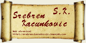 Srebren Kačunković vizit kartica